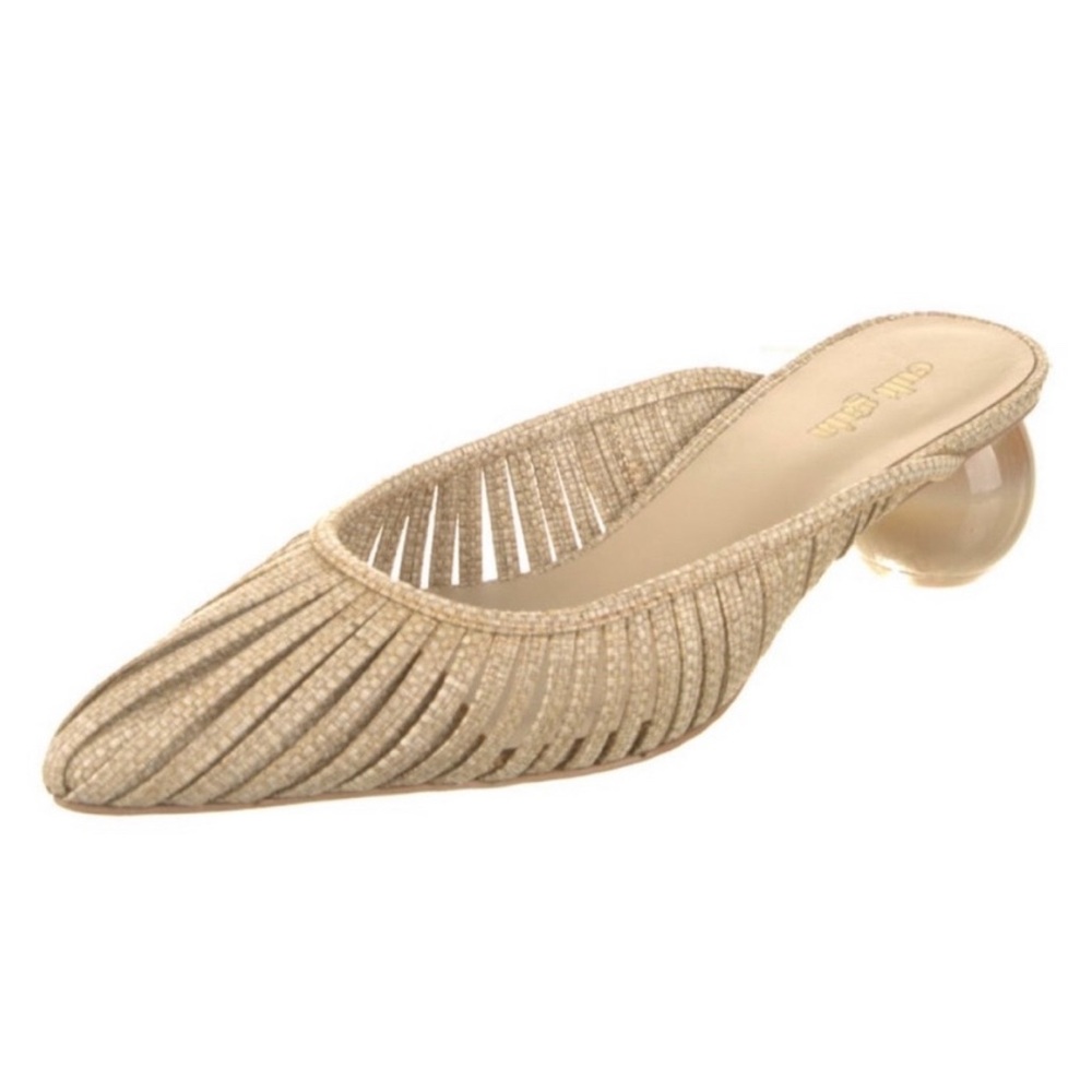 Cult Gaia Alia Raffia Mules - Size 37